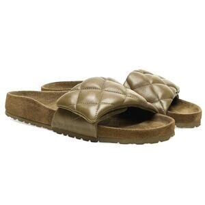 Birkenstock 1774 Sylt Padded Leather Sandals Khaki Green Womens EU 36 US 5 NWT